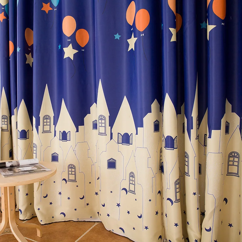 Готовые занавески s Бесплатная доставка! Темно Синий Средиземноморский стиль