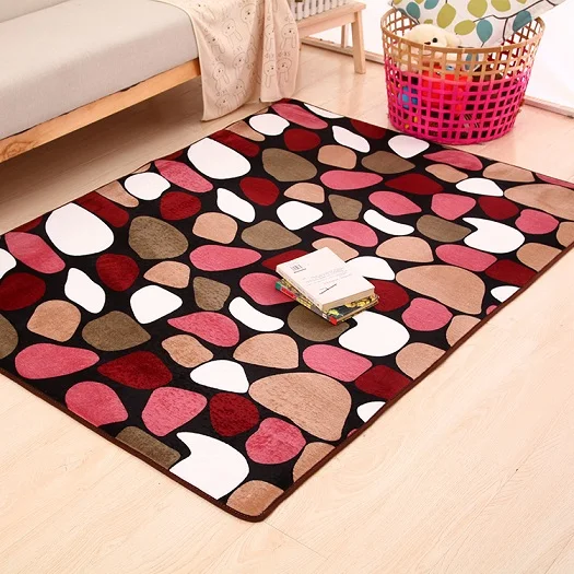Коралловые флисовые коврики для дома гостиной украшение Цветочный Коврик