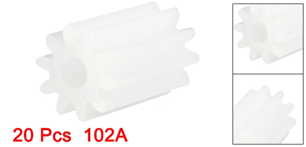 Uxcell 20 шт./лот 102/182A 10/18 зубчатый пластиковый мини-вал шестерни 2 мм Диаметр отверстия DIY автомобиль робот мотор игрушка аксессуары