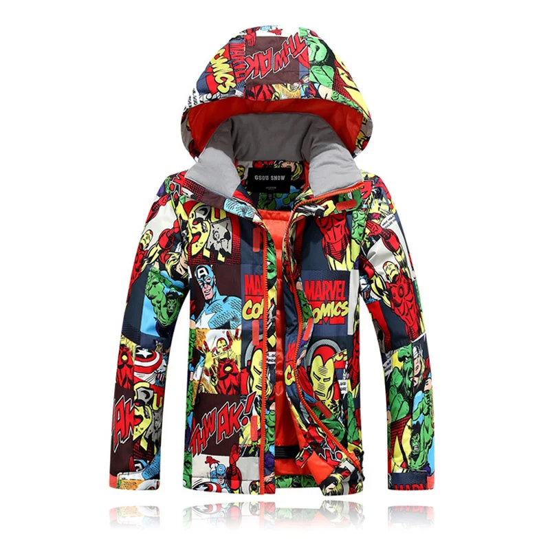 Зимний костюм для детей лыжная куртка мальчиков детский лыжный теплая