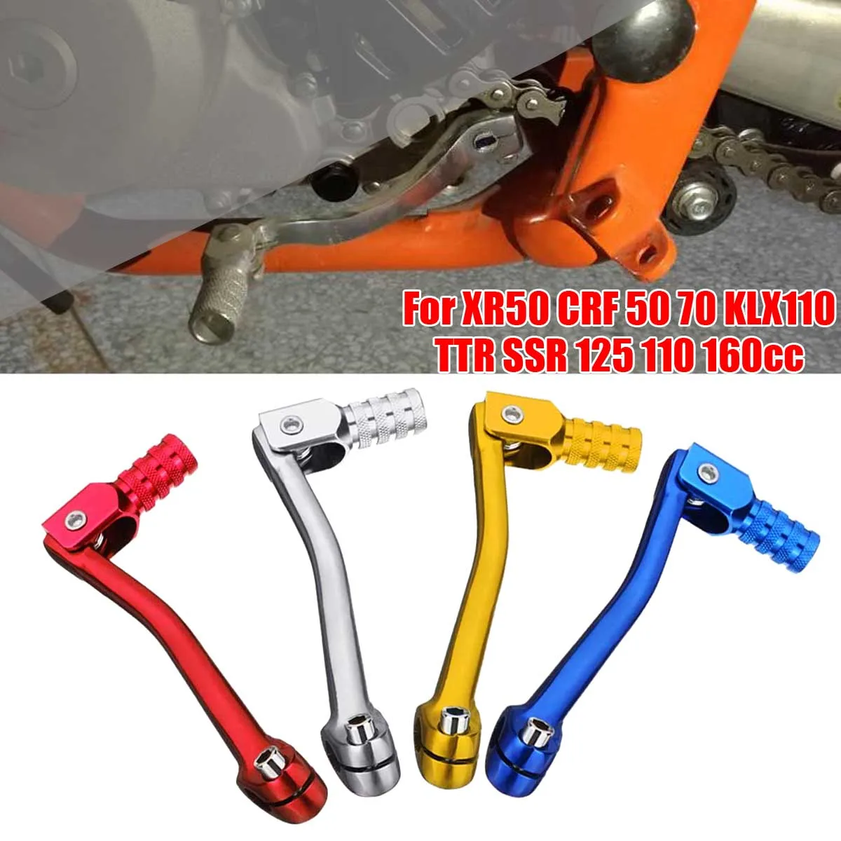 Мотоцикл с ЧПУ Алюминиевый Складной Рычаг переключения передач для XR50 CRF 50 70 KLX110 TTR SSR 125 110 160cc Байк мотокросс