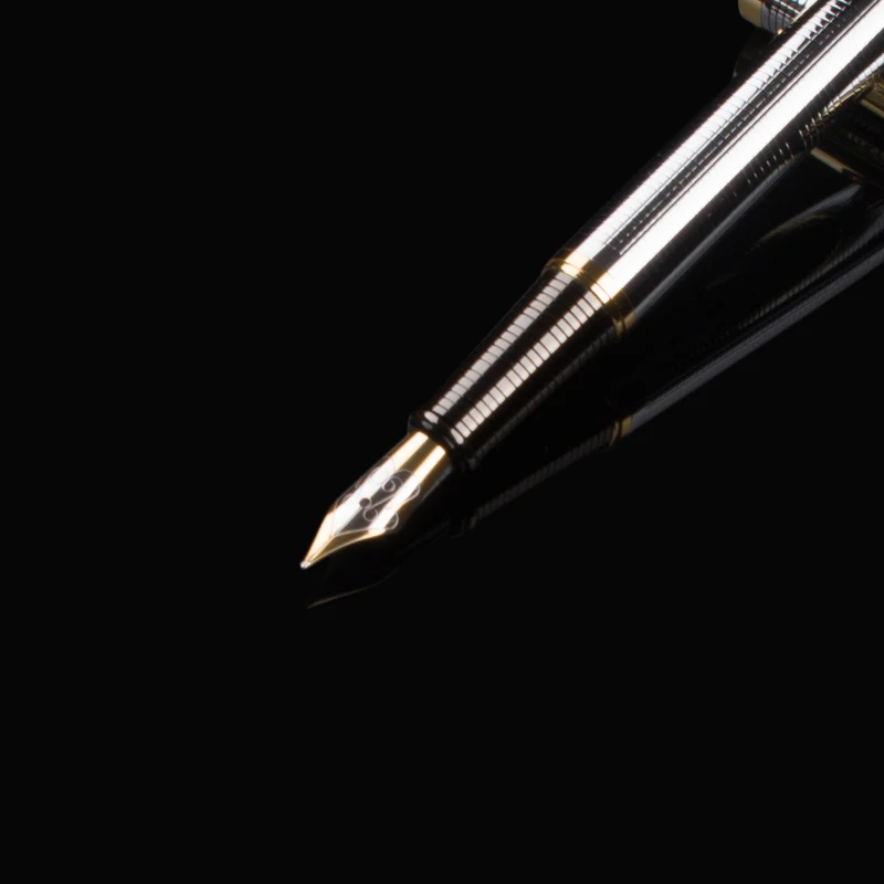 Ручка перьевая из серебристого металла шариковая ручка dika wen 890 0 5 мм перо