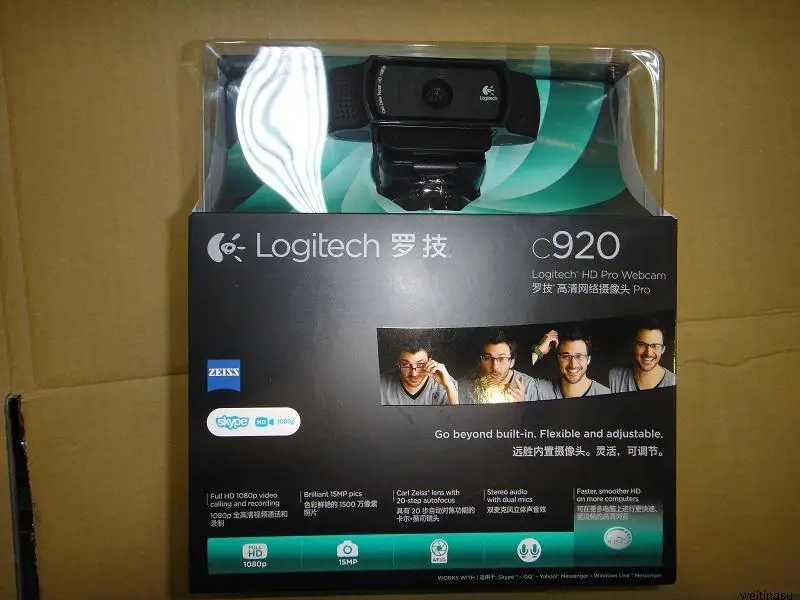 2015 Logitech laptop computer PC USB Webcam HD 1080P Full web camera 15MP Skype Chat Camera DDP Price Term with microphone | Компьютеры и