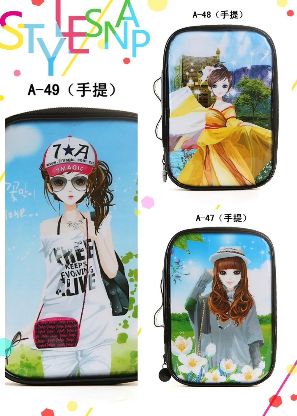 Красивая женская косметичка для макияжа кукол органайзер чехол дорожная сумка