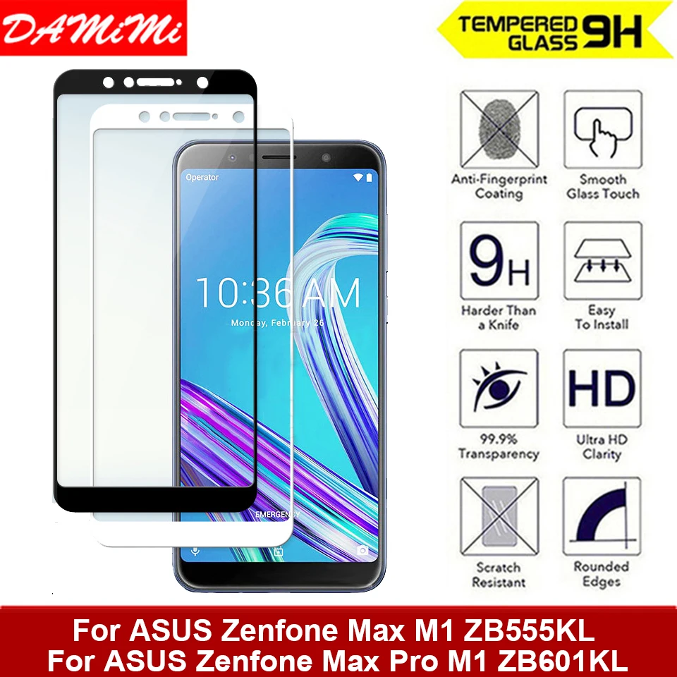 9 H полное покрытие закаленное стекло для ASUS Zenfone MAX PRO M1 ZB601KL экран Защитные пленки