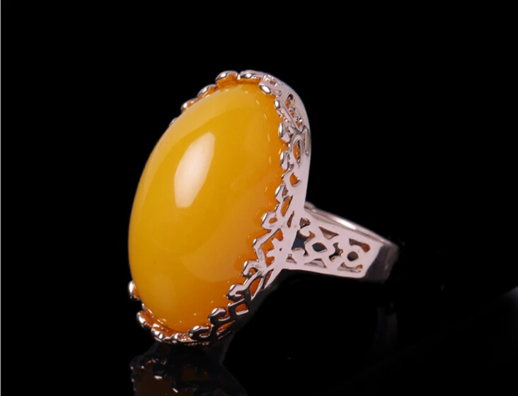 Многослойное эллиптическое кольцо с медовым воском мужское и женское Красное