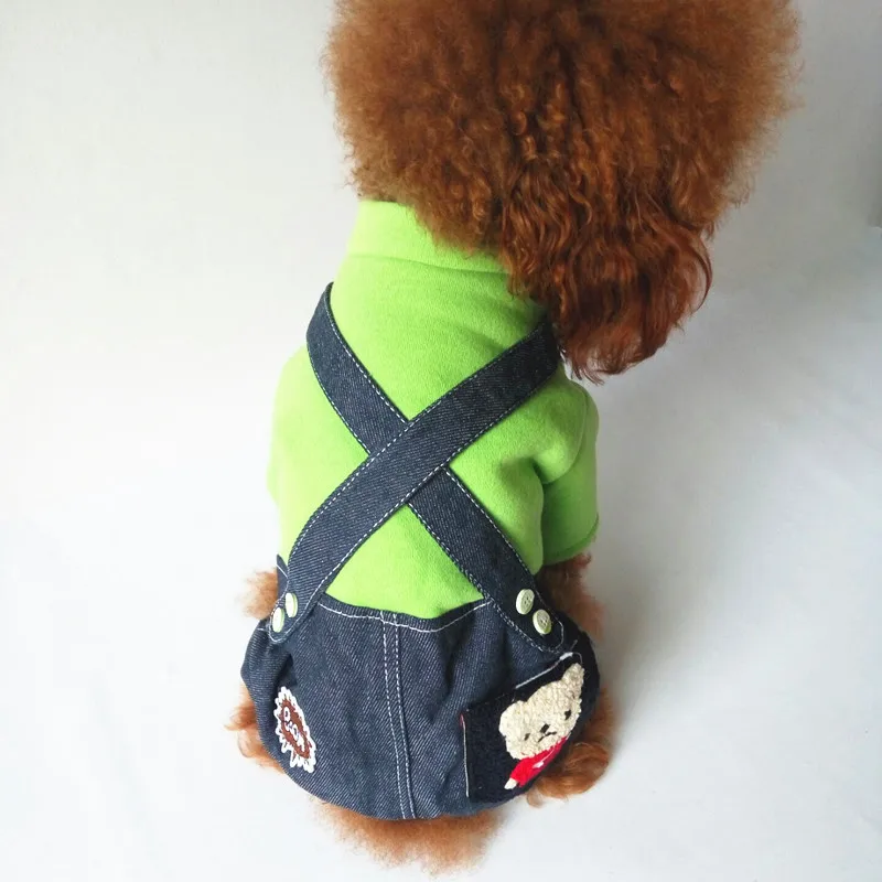 Small Dogs Clothes Jumpsuit Overalls Jeans Winter Costume For Pets Costumes Cats Coats Clothing honden kleding vetement | Дом и сад