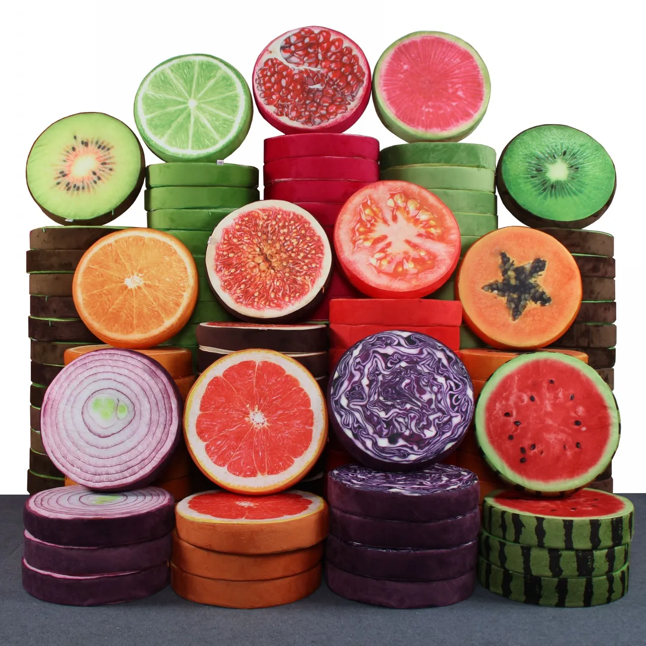 Высококачественная 3D забавная подушка в форме фрукта арбуз киви Подушка Офисные