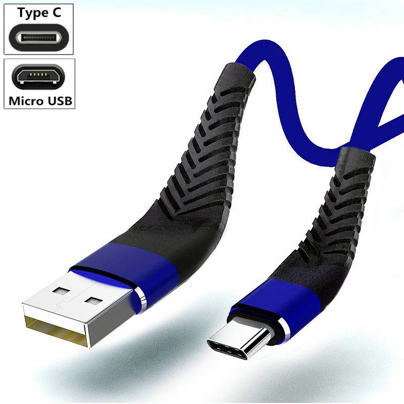 Зарядный кабель Micro USB и Type C для Xiaomi Mi 9 8 Redmi Note 7 быстрая зарядка Samsung A50 M30 S8 S9 Plus J7