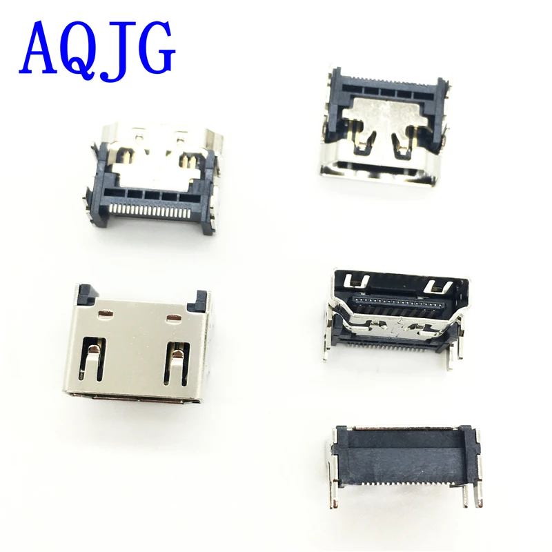 10 шт. HDMI 19-Pin SMD PCB Женский 180 градусов разъем типа А DIY