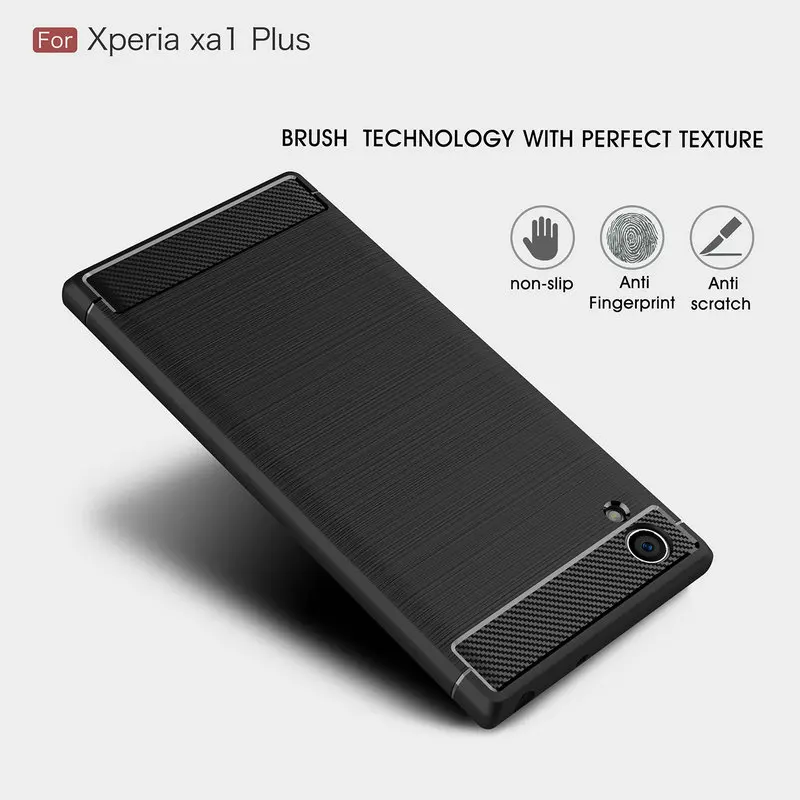 Тонкий защитный чехол для Sony Xperia XA1 Plus G3421 ультра двойной ударопрочный кожаный