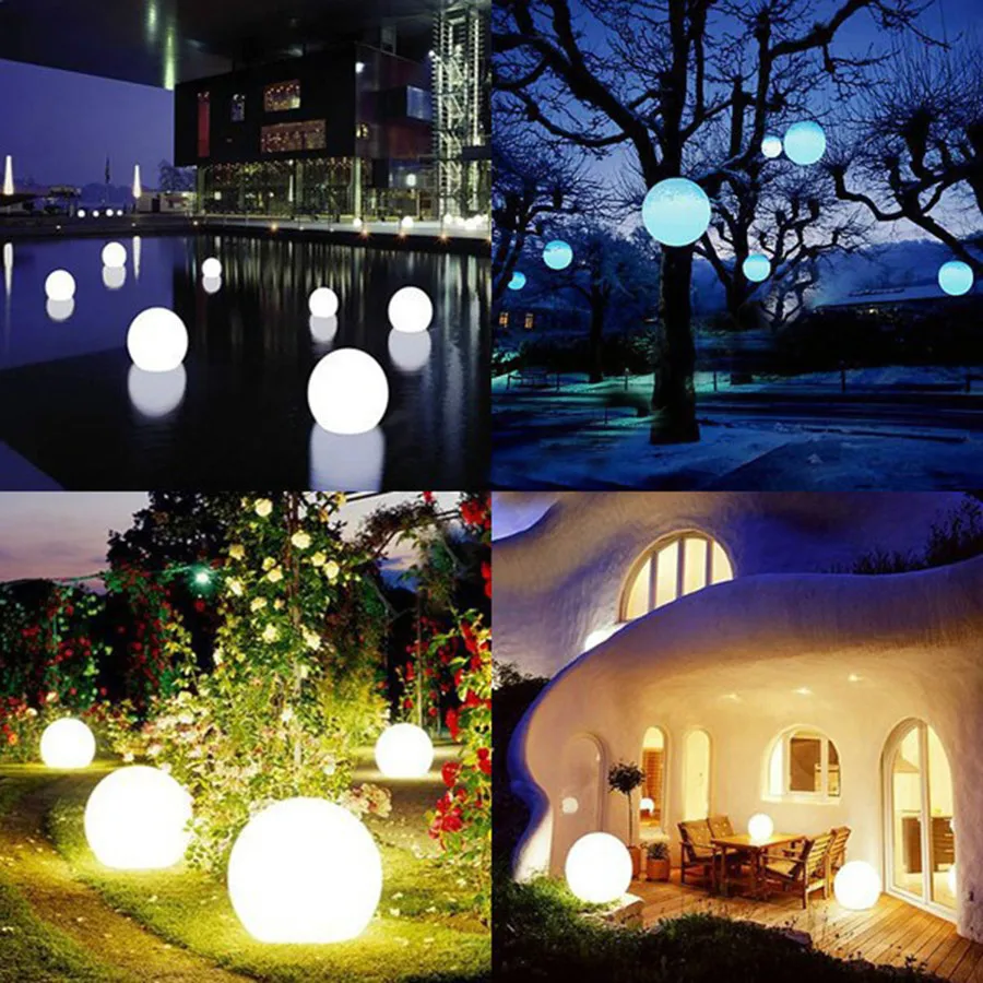 

Waterproof LED Garden Ball Light Outdoor Lawn Lamps Rechargeable Christmas Party RGB Landscape Swimming Pool Floating Lights