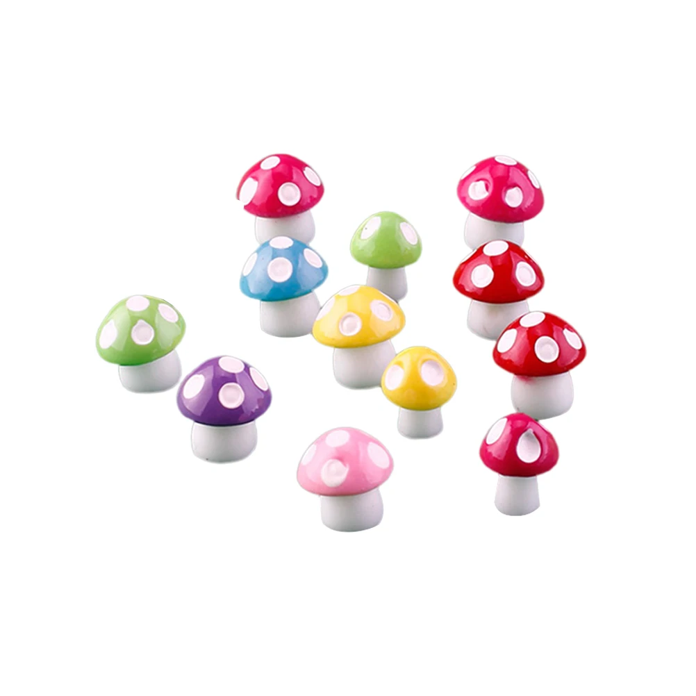 50 шт. украшение гриб смола креативная Красочная искусственная миниатюра садовое