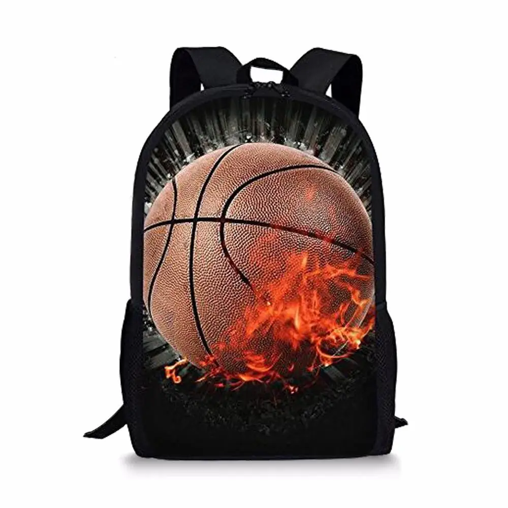 ThiKin Men Backpacks Personalized Basketballs School Bags Rucksack For Teenagers Male Mochila Daily Bagpacks Back Pack - Цвет: as pictures