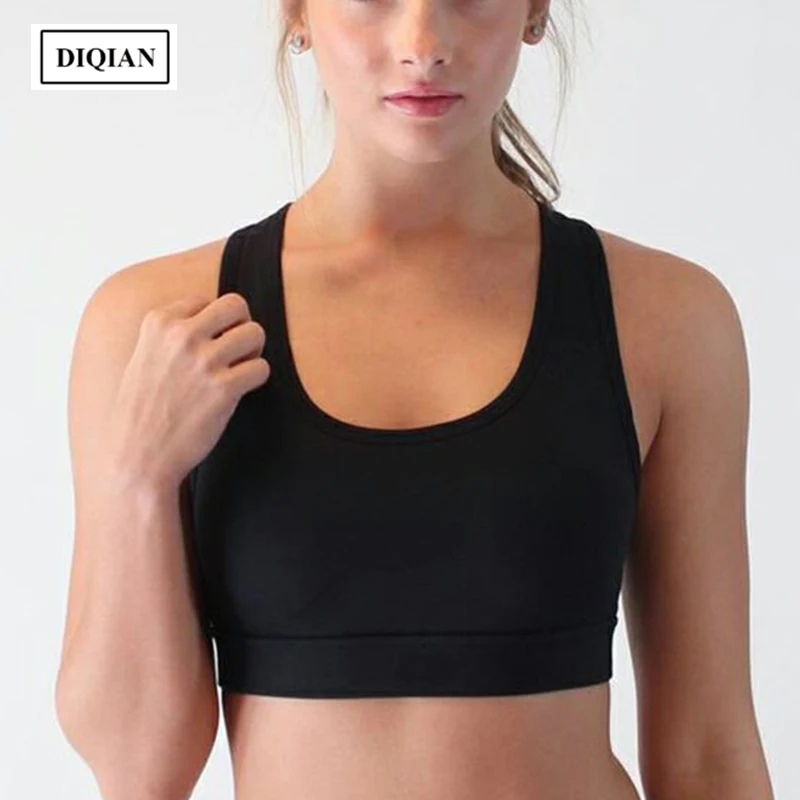 DIQIAN Fitness Sexy Sport Bras Women Personal Design 7 Colors 1/2 Cup Solid Color Bodybuilding Running Gym Plus Size XL | Спорт и