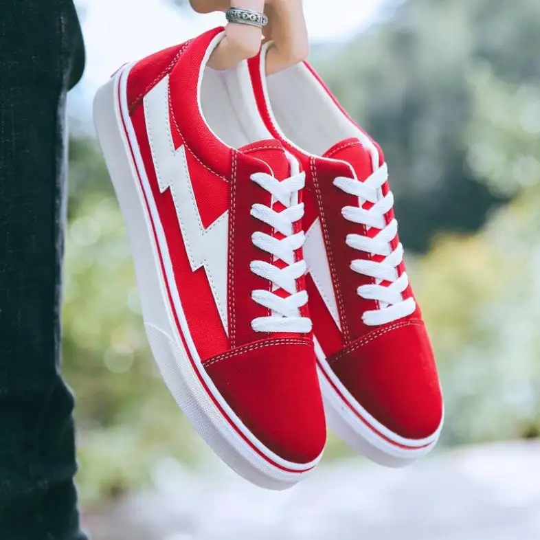2019 new generation of men canvas shoes fashion outdoor casual red sneakers classic black travel flats | Обувь