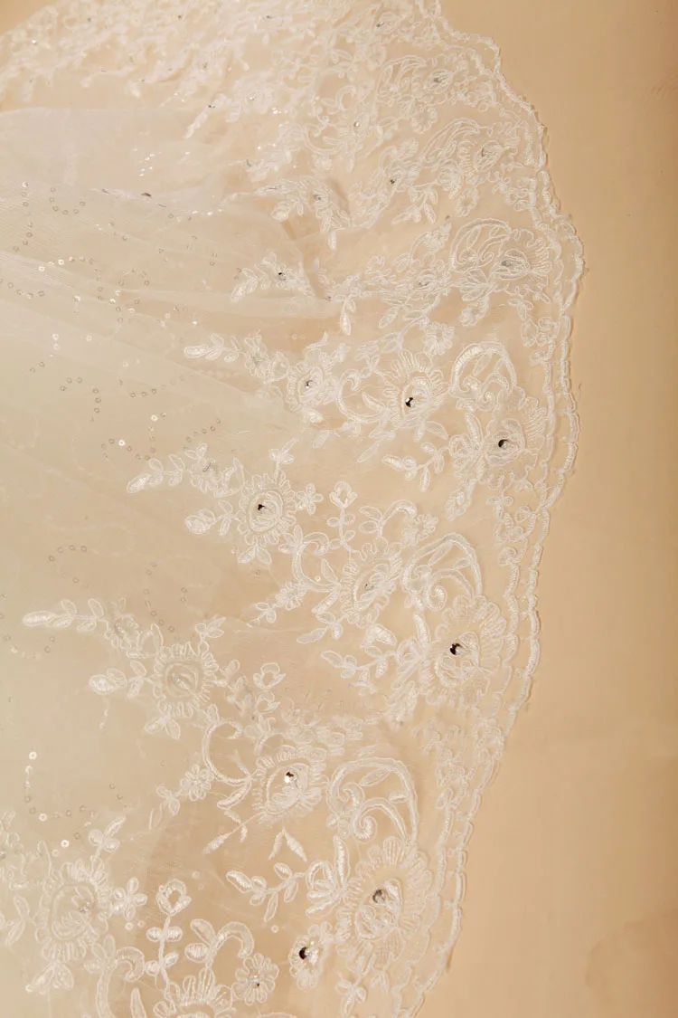 Новый стиль Реальный образец длинный шлейф на одно плечо Бисероплетение Цветы