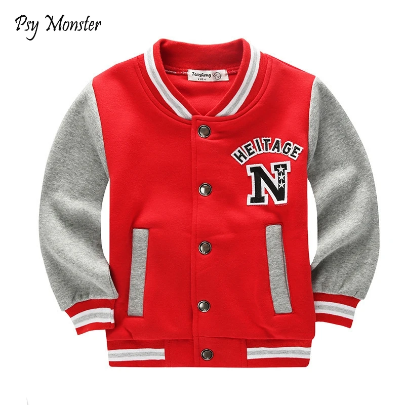 School Baseball Coats for Student Boys Girls Spring Jacket Children's Autumn Sports Basketball Running Clothes Kids A73 | Детская