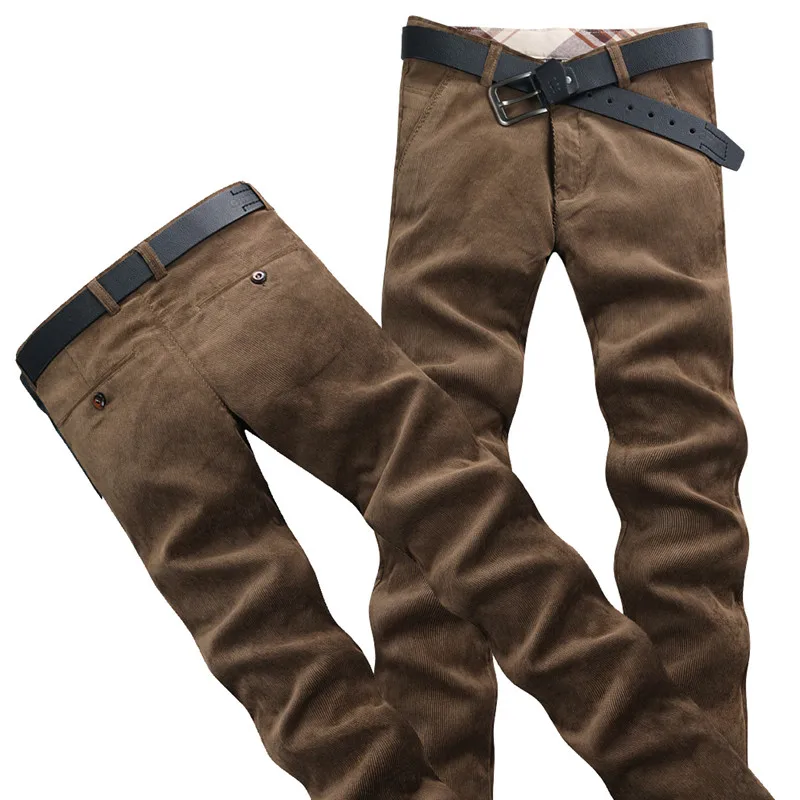 Вельветовые брюки свободные для мужчин среднего и возраста папы осенние зимние