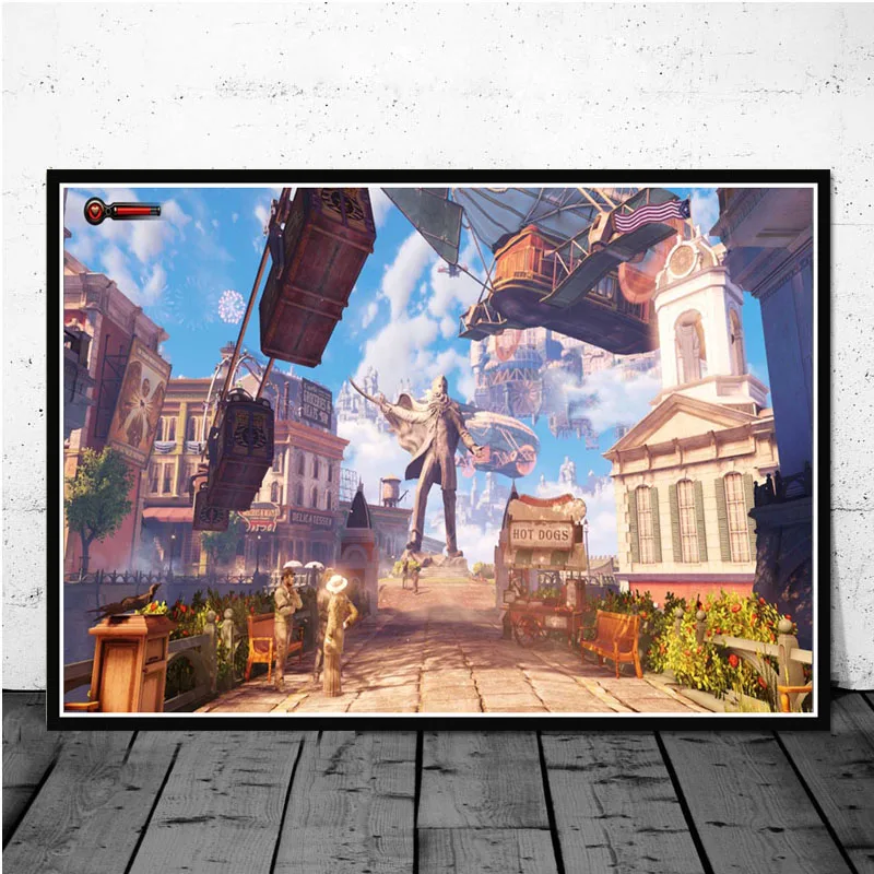 0017 Bioshock Rapture видео игра ретро детский подарок Художественный постер картина Картина Настенная картина домашний декор, плакаты и принты - Цвет: 0017