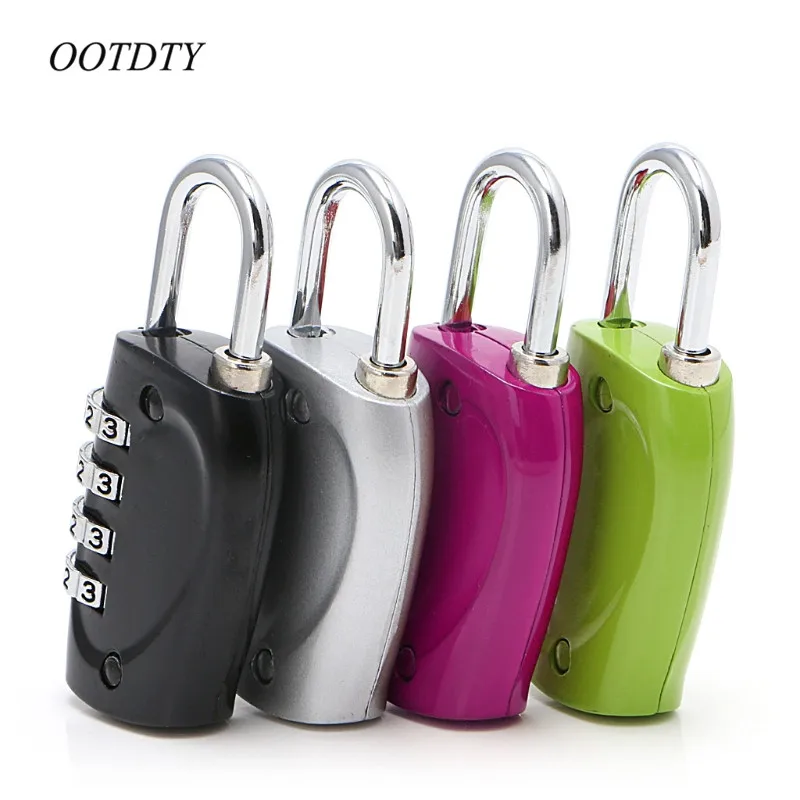 OOTDTY 4 набора цифр Пароль Замок Комбинация чемодан металлический кодовый замок с