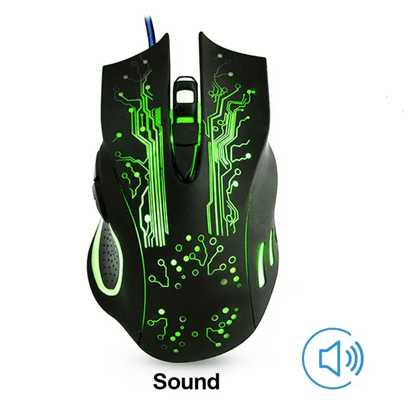 Sound X9 Игровая мышь, USB мышь, геймер, 5000 dpi, компьютерная мышь, игровая, бесшумная, игровая мышь, проводная, 6 кнопок, оптическая, Mause, геймер, для ПК, ноутбука - Цвет: Sound X9