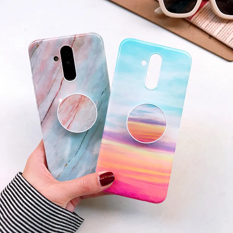 Мраморный гибкий чехол-подставка для huawei Ascend P30 P20 PRO Lite мягкий чехол телефона mate 20