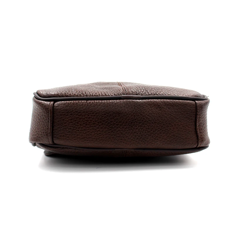 Новый 100% Натуральная Кожа Мужчины Crossbody Сумка Коричневая Винтаж Повседневная Для