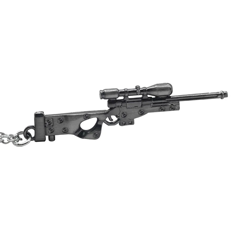 Мода стрельба игры AK47 M416 AWM моделирование пистолет индивидуальный кулон, ожерелье крутые мужчины металла пистолет ожерелье с кулоном в форме пистолета - Окраска металла: AWM