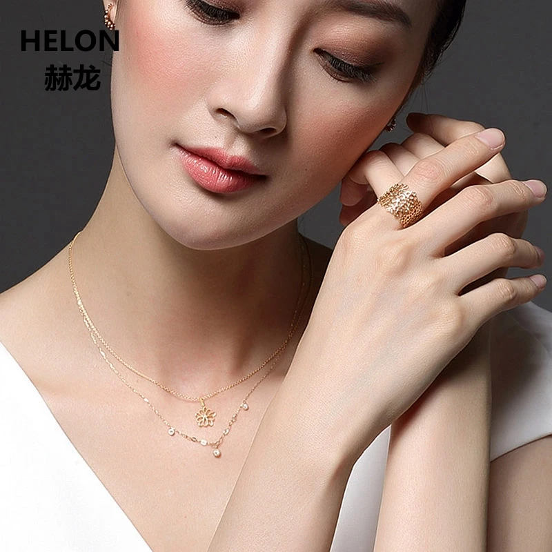 

Solid 14k Yellow Gold Natural Diamonds Pendant Engagement Wedding Women Pendant Fine Jewelry