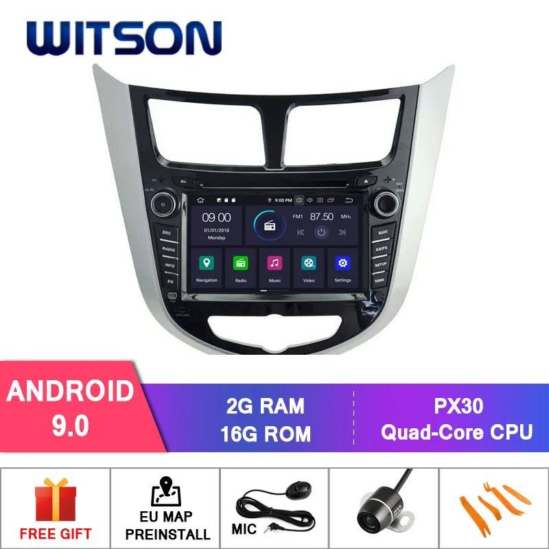 WITSON Android 9 0 IPS HD экран для HYUNDAI VERNA SOLARIS ACCENT автомобильный DVD 4 Гб RAM + 32 FLASH 8 Octa Core DVR/WIFI