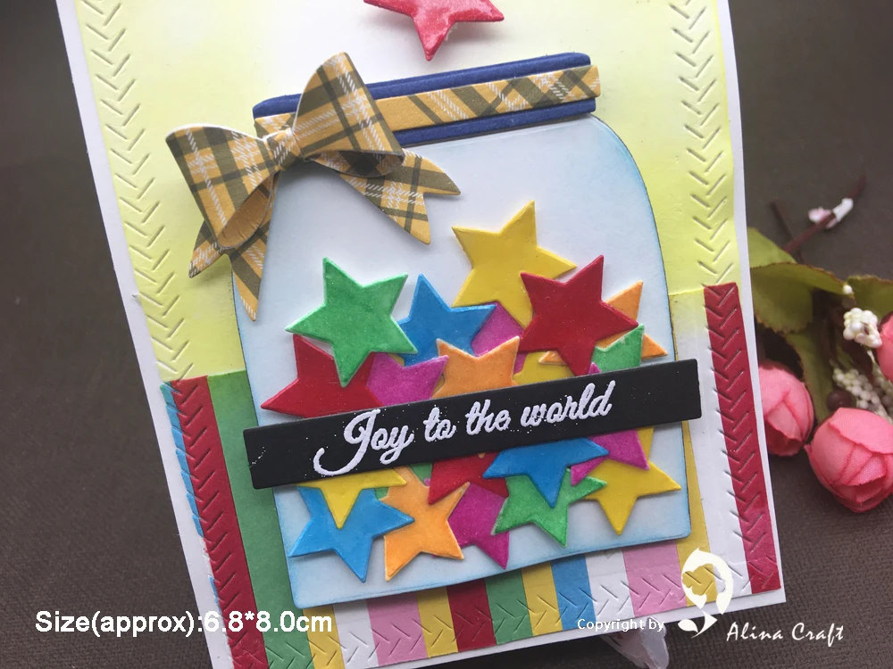 AlinaCraft металла резка умирает рождественские леденцы палочки jar Желание бутылка