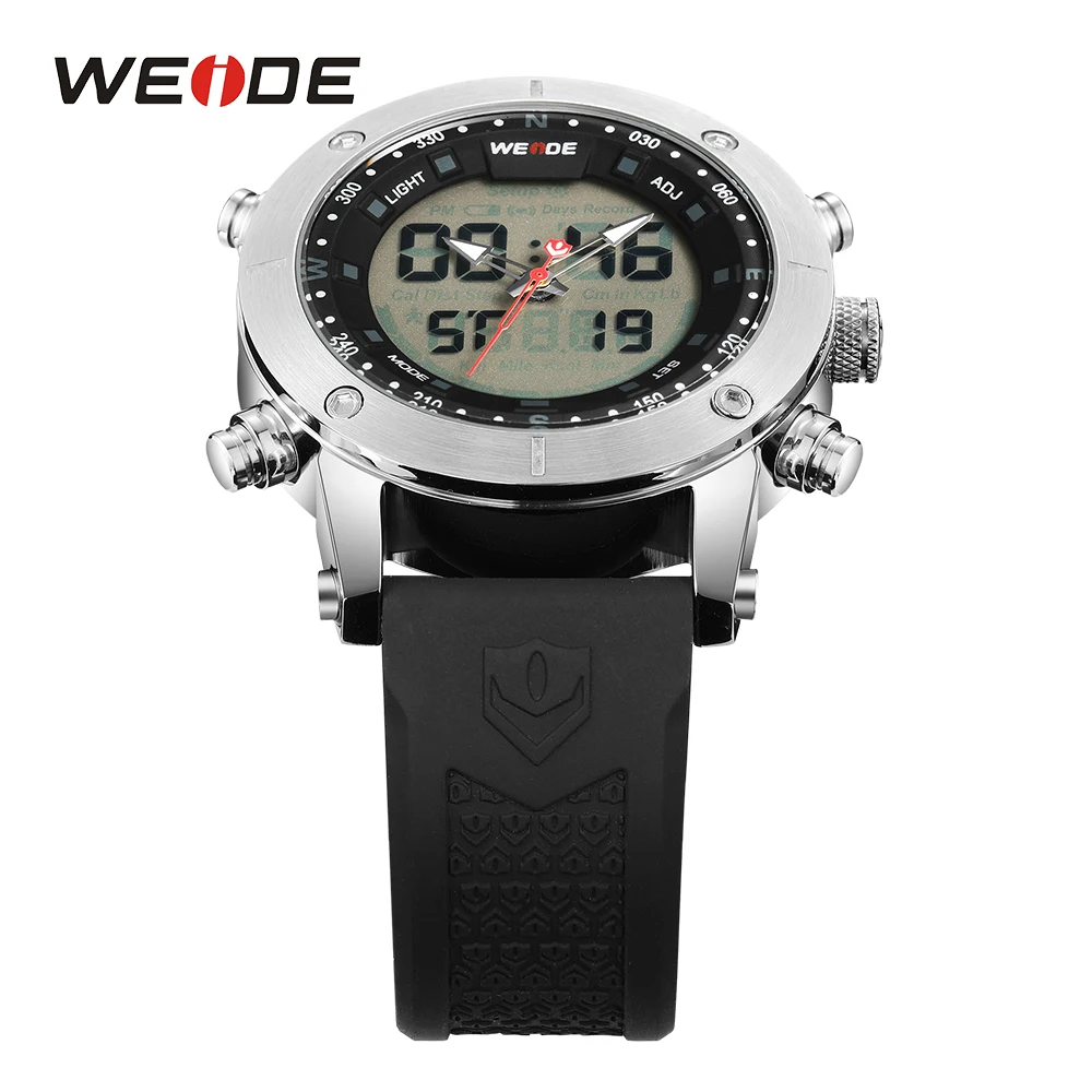 WEIDE мужские армейские часы кварцевые будильники Хронограф Дата Цифровой дисплей