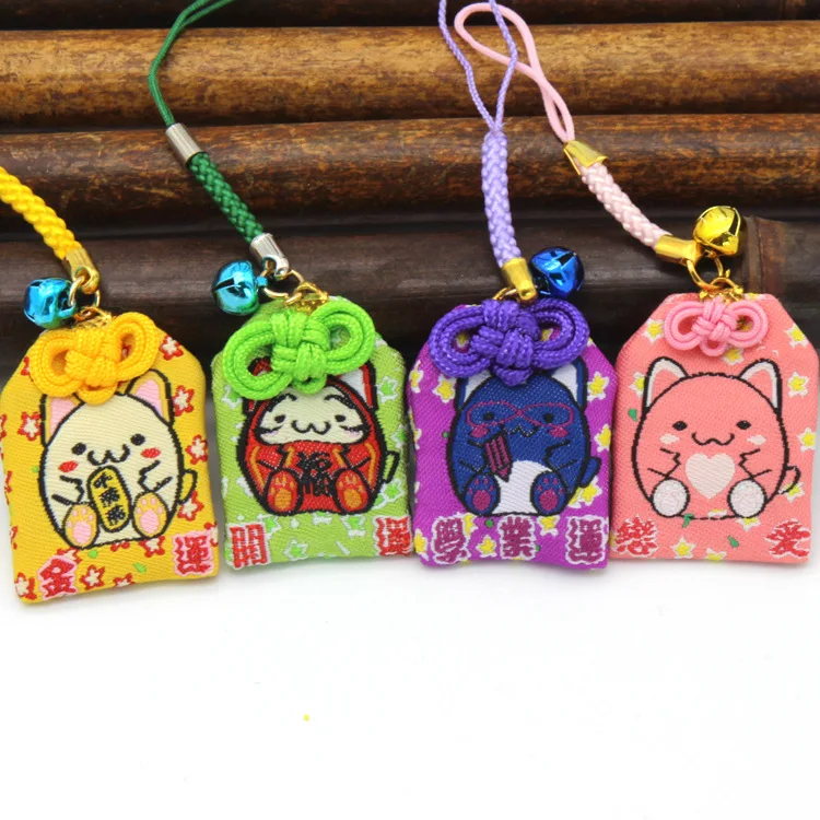 Сумка с подвеской Omamori Neko Damo Love Fortune Acdemic Success Подарочный подарок для семьи и