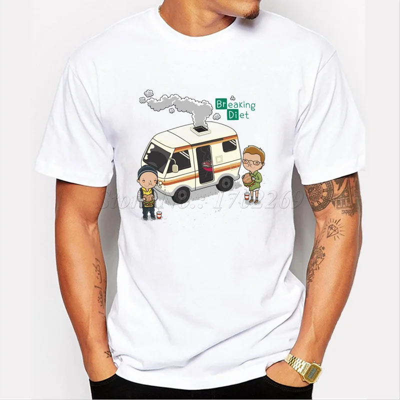 Мужская футболка с рисунком знаменитого кулинарного автомобиля во все тяжкие