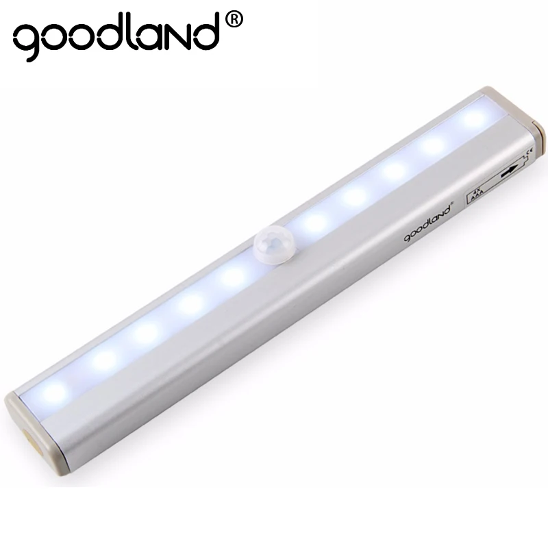 Goodland свет в ночь ИК инфракрасный движения Сенсор ночник 10 светодиодов