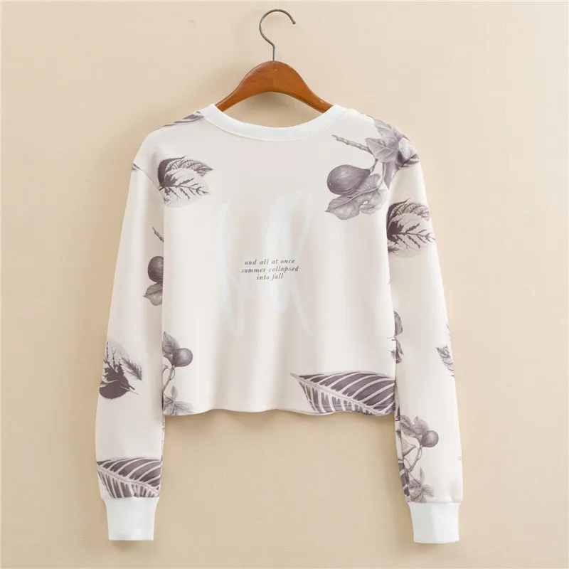 Модные женские толстовки bts в стиле Харадзюку с принтом листьев и фруктов