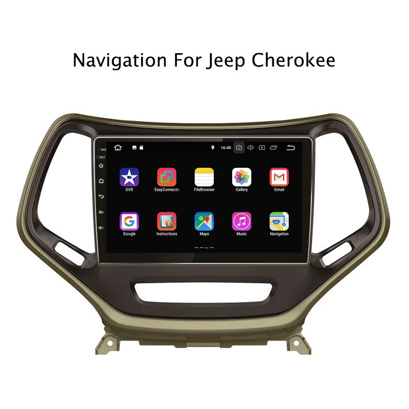 10 1 "2G ram 16G rom Android 8 автомобильный DVD мультимедийный плеер для Jeep Cherokee 2014-2017 черный