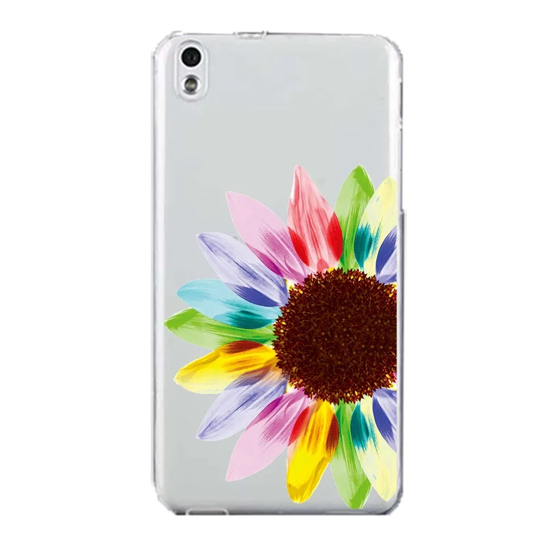 Мягкий прозрачный чехол для телефона из ТПУ с изображением подсолнуха HTC D820 M8 M9 A9