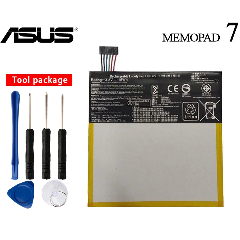 Оригинальный аккумулятор большой емкости ASUS C11P1327 для MeMo Pad 7 Me170C ME170 K012 K017 FE170CG 3910