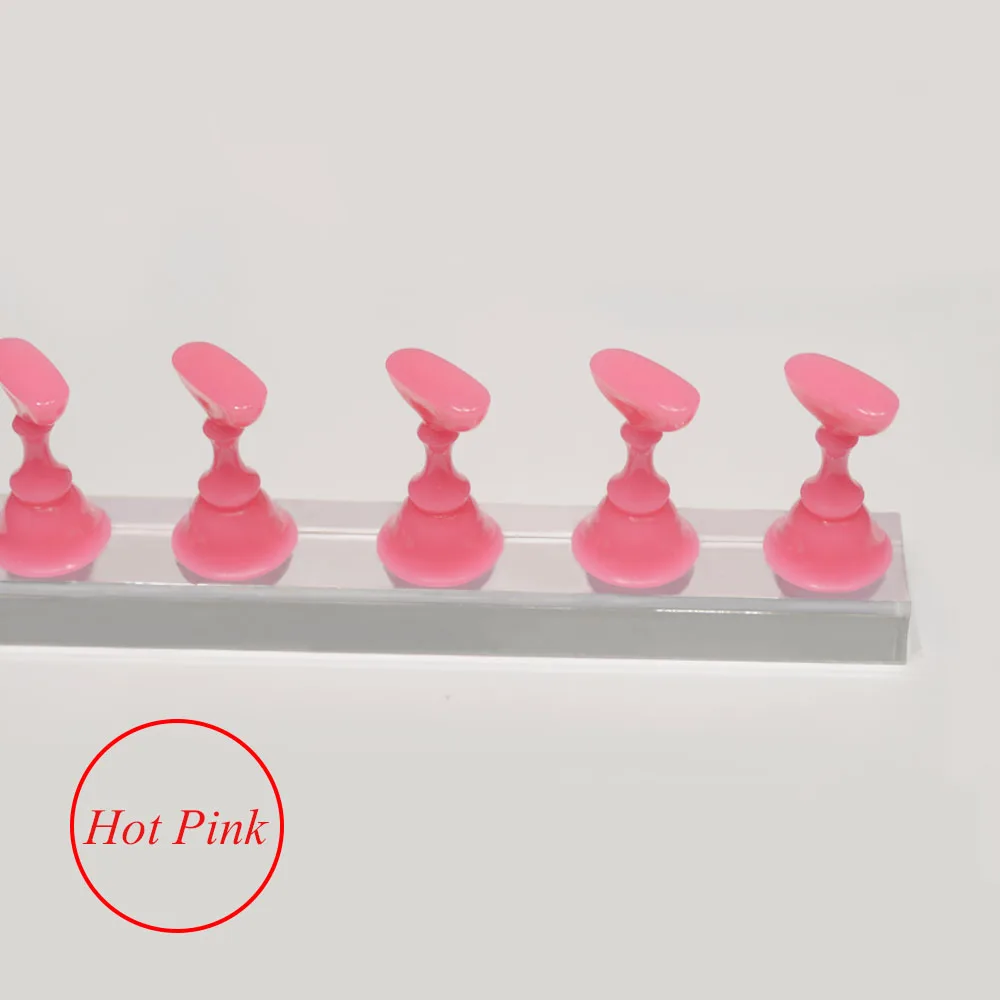 Hot Pink 1 Набор шахматная доска магнитная практика ногтевого искусства держатель дисплей инструменты акриловая подставка 3 цвета палочка для тренера маникюрные инструменты CH152 - Цвет: Hot Pink