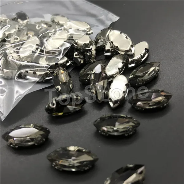 black diamond Пришить лошадь глаз D коготь стразы смешанные цвета Navette пришить Стекло, кристалл, камень diy для платья/сумки - Цвет: black diamond