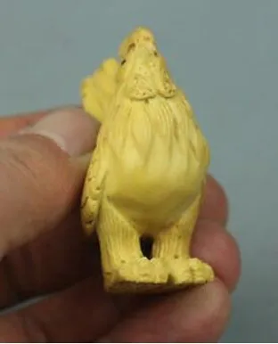 YM 309 резьба по боксу петух netsuke китайская Маленькая деревянная фигурка | Дом и сад