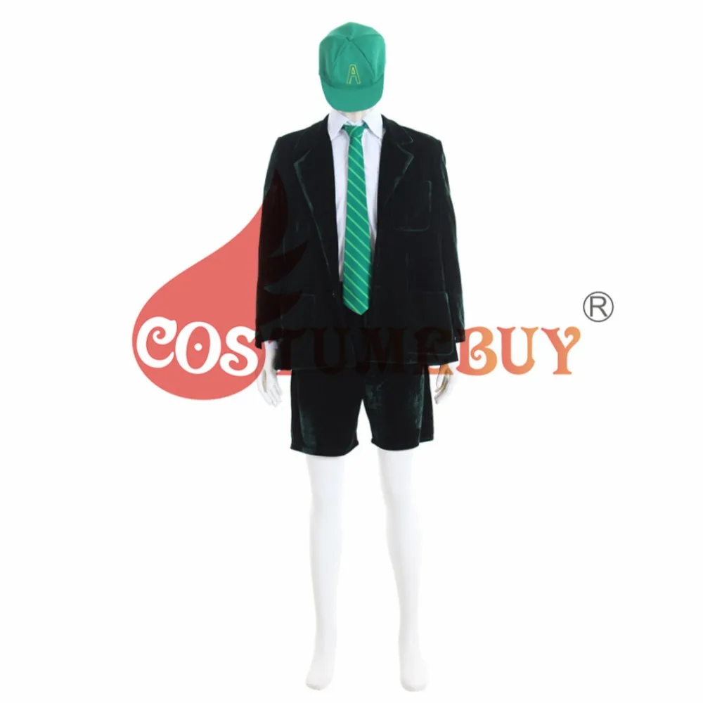 CostumeBuy AC/DC Группа Стиви юная школьная одежда для мальчиков костюм для косплея, куртка, пальто короткие штаны, рубашка, костюм полный комплект на заказ