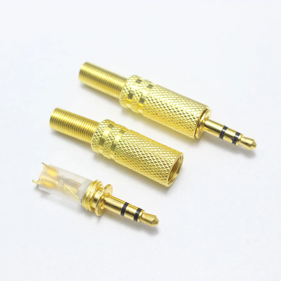 1 шт./лот никелированный/позолоченный штекер 3 5 мм аудиоразъем RCA для