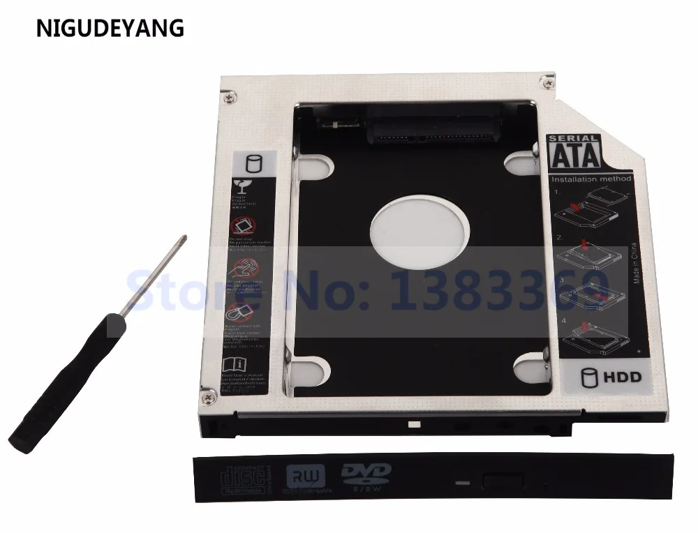 NIGUDEYANG 2nd SATA жесткий диск HDD SSD Caddy адаптер лоток для Lenovo IdeaPad G570 G580 G585 G770 G780|ssd caddy