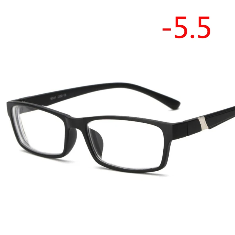 Myopia 550 Готовые Очки для близорукости, унисекс, квадратные студенческие диоптрийные очки для близорукости, женские мужские-1,0-1,5-2,0-2,5-3,0-3,5-6,0 - Цвет оправы: Myopia 550
