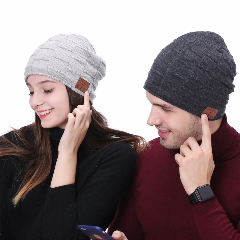Модная шапка бини, шапка, беспроводная Bluetooth гарнитура, гарнитура, динамик, микрофон, зимняя, для спорта на открытом воздухе, стерео, музыка, шапка, 18Nov28