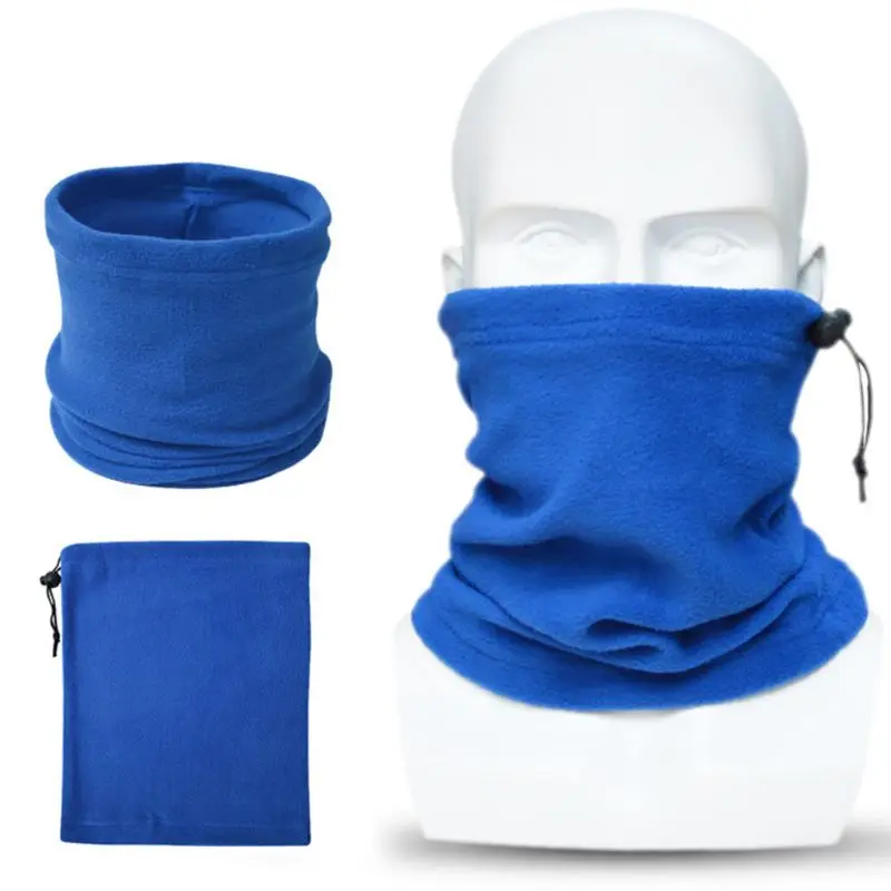BL Мужская Унисекс Зимняя утолщенная полярная Балаклава из флиса для шеи Теплая одноцветная мотоциклетная маска для лица ветрозащитная подстежка для шлема регулируемая - Цвет: BL