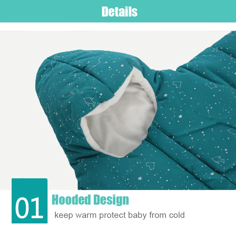 Baby Stroller Sleeping Bag Winter Warm Sleepsacks Robe For Infant Starfish Wheelchair Envelopes For Newborns Footmuff Baby Sleep